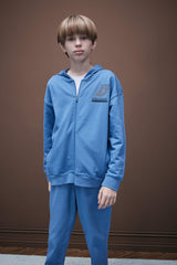 Men's Children Printed Hooded Zipper Sweatshirt