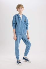 Men's Children Printed Hooded Zipper Sweatshirt