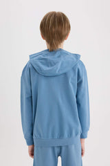Men's Children Printed Hooded Zipper Sweatshirt