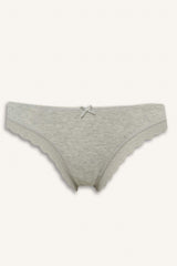 Lace Detail Ribbed 3-Pack Brazilian Panties