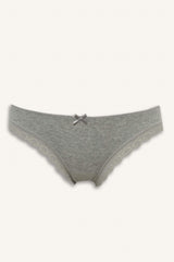 Lace Detail Ribbed 3-Pack Brazilian Panties