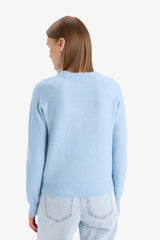 Regular Fit Crew Neck Basic Plain Soft Touch Knit Sweater