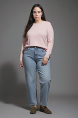 Regular Fit Crew Neck Basic Plain Soft Touch Knit Sweater