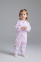 Baby Girl Newborn Unicorn Printed 2 Pcs Long Sleeve Jumpsuit