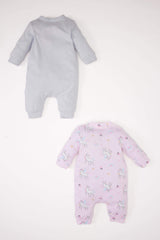 Baby Girl Newborn Unicorn Printed 2 Pcs Long Sleeve Jumpsuit