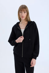 Back to School Relax Fit Hooded Thick Basic Sweatshirt