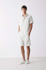 Relax-Fit Polo-Neck Cotton Summer Short-Sleeve Shirt