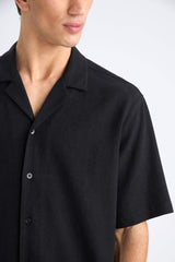 Relax-Fit Polo-Neck Cotton Summer Short-Sleeve Shirt