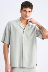 Relax-Fit Polo-Neck Cotton Summer Short-Sleeve Shirt