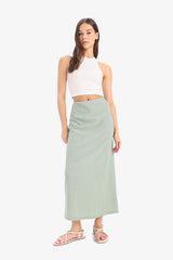 High Waist Maxi Skirt, Elastic Skirt