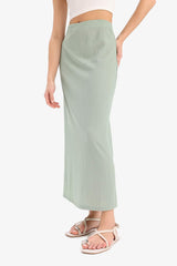 High Waist Maxi Skirt, Elastic Skirt