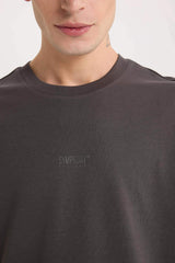 Boxy Fit Crew Neck Non-Ironing Breathable Printed Short Sleeve Heavy Fabric T-Shirt