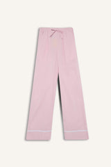 Wide Leg Striped High Waist Poplin Trousers