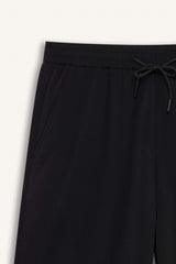 Regular Fit Textured Bermuda Shorts with Tie Waist