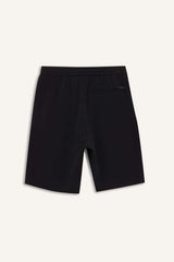 Regular Fit Textured Bermuda Shorts with Tie Waist