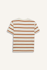 Boys Bike Collar Striped Short Sleeve T-Shirt