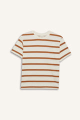 Boys Bike Collar Striped Short Sleeve T-Shirt