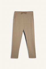 Regular Fit Track Bottom Waisted Lace-Up Pocket Detailed Flat Leg