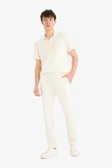 Regular Fit Track Bottom Waisted Lace-Up Pocket Detailed Flat Leg