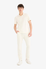 Regular Fit Track Bottom Waisted Lace-Up Pocket Detailed Flat Leg