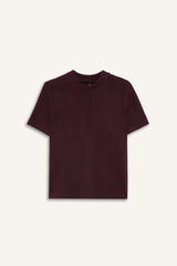 Slim Fit Slim Cut Half Turtleneck Short Sleeve T-Shirt