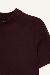 Slim Fit Slim Cut Half Turtleneck Short Sleeve T-Shirt