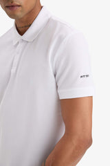 Slim Fit Narrow Cut Polo Collar Athletic Piqué Short Sleeve T-Shirt