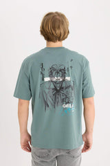 100% Cotton Batman Boxy Fit Crew Neck Back Printed Short Sleeve T-Shirt