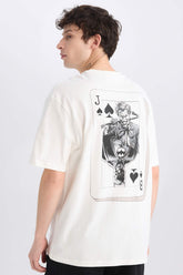 100% Cotton Batman Boxy Fit Crew Neck Back Printed Short Sleeve T-Shirt