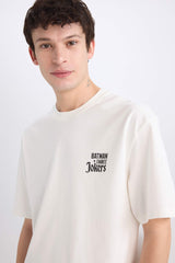 100% Cotton Batman Boxy Fit Crew Neck Back Printed Short Sleeve T-Shirt