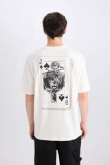 100% Cotton Batman Boxy Fit Crew Neck Back Printed Short Sleeve T-Shirt