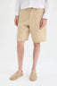 Regular Fit Summer Linen Bermuda Shorts