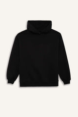 Relax Fit Hooded Basic Plain Thick Sweatshirt