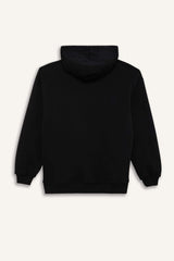 Relax Fit Hooded Basic Plain Thick Sweatshirt