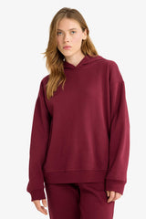 Relax Fit Hooded Basic Plain Thick Sweatshirt