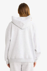 Relax Fit Hooded Basic Plain Thick Sweatshirt