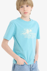 Boy Crew Neck Printed Short Sleeve T-Shirt