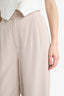 Wide Leg Linen Blend Fabric Trousers