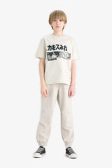 Boys Crew Neck Printed Short Sleeve T-Shirt