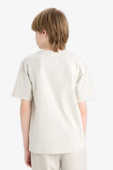 Boys Crew Neck Printed Short Sleeve T-Shirt