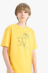 Boys Crew Neck Printed Short Sleeve T-Shirt