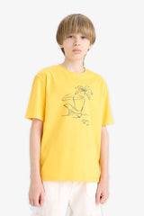 Boys Crew Neck Printed Short Sleeve T-Shirt