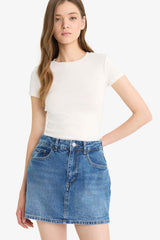 Cool Fitted Crew Neck Rib Short Sleeve T-Shirt