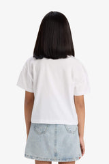 Girls Boxy Fit Crew Neck Printed Short Sleeve T-Shirt