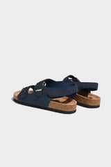Boy Flat Sole Faux Leather Sandals