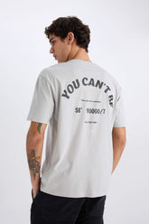 Boxy Fit Crew Neck Printed T-Shirt