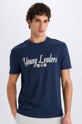 100% Cotton Regular Fit Crew Neck Printed Short Sleeve T-Shirt