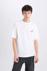 Boxy Fit Looney Tunes Licensed Crew Neck Printed T-Shirt