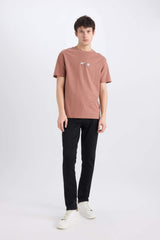 Regular Fit Rick and Morty Licensed Crew Neck Printed T-Shirt