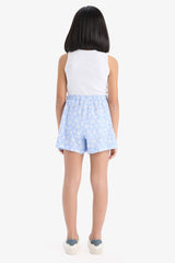 Girl Floral Patterned Viscose Shorts
